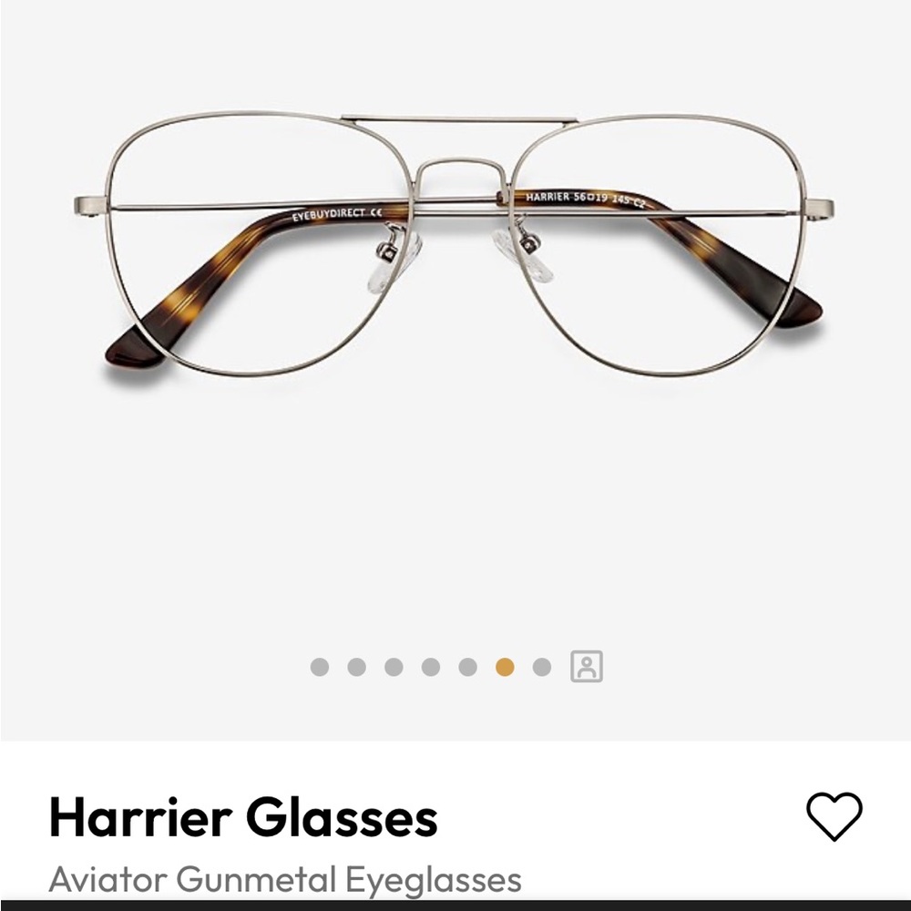 Gunmetal Aviator Eyeglasses